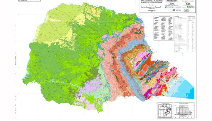  IAT disponibiliza para consulta pública o novo mapa geológico e de recursos minerais do Paraná